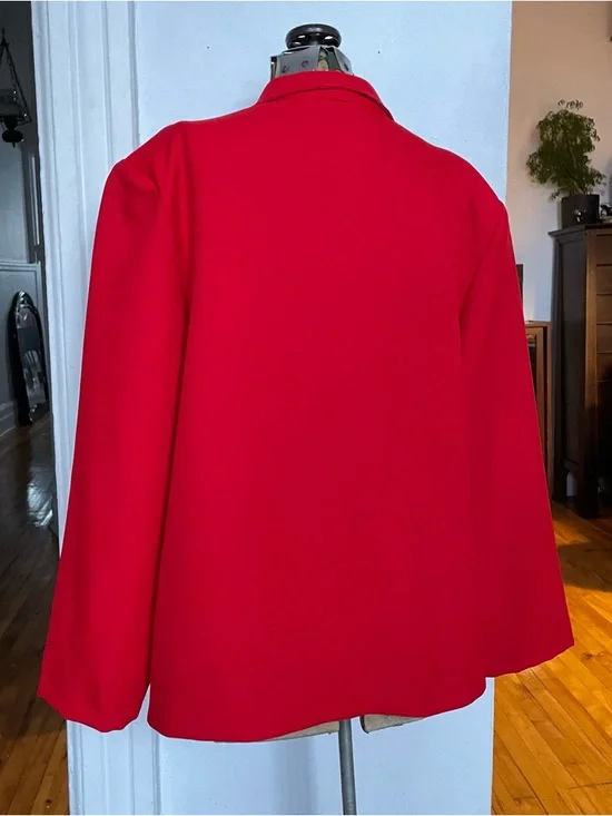 Red Open-Front Women’s Jacket - Picture 5 of 5